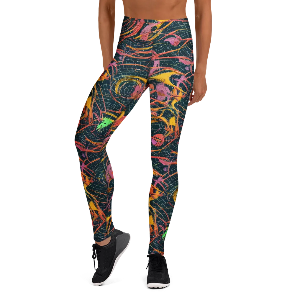 Cosmic Underbrush on Yoga Leggings — Front