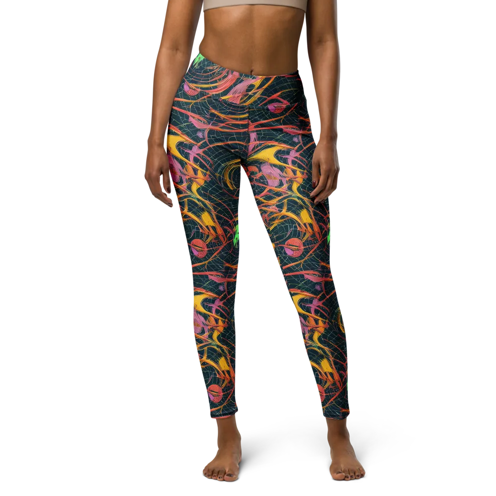 Cosmic Underbrush on Yoga Leggings — Front