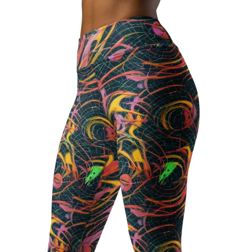 Cosmic Underbrush on a Yoga Leggings