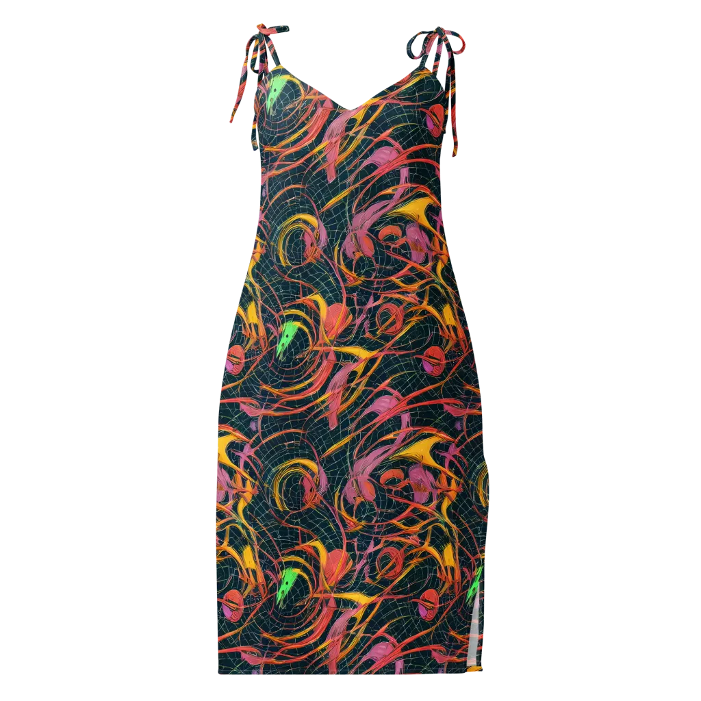 Cosmic Underbrush on Slip Dress — Front