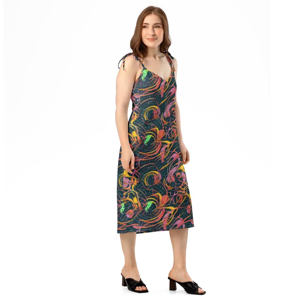 Cosmic Underbrush on Slip Dress — Right Front