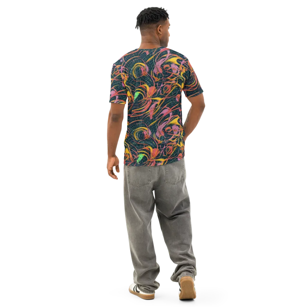 Cosmic Underbrush on Men's Cotton Crew Neck T-Shirt — Back