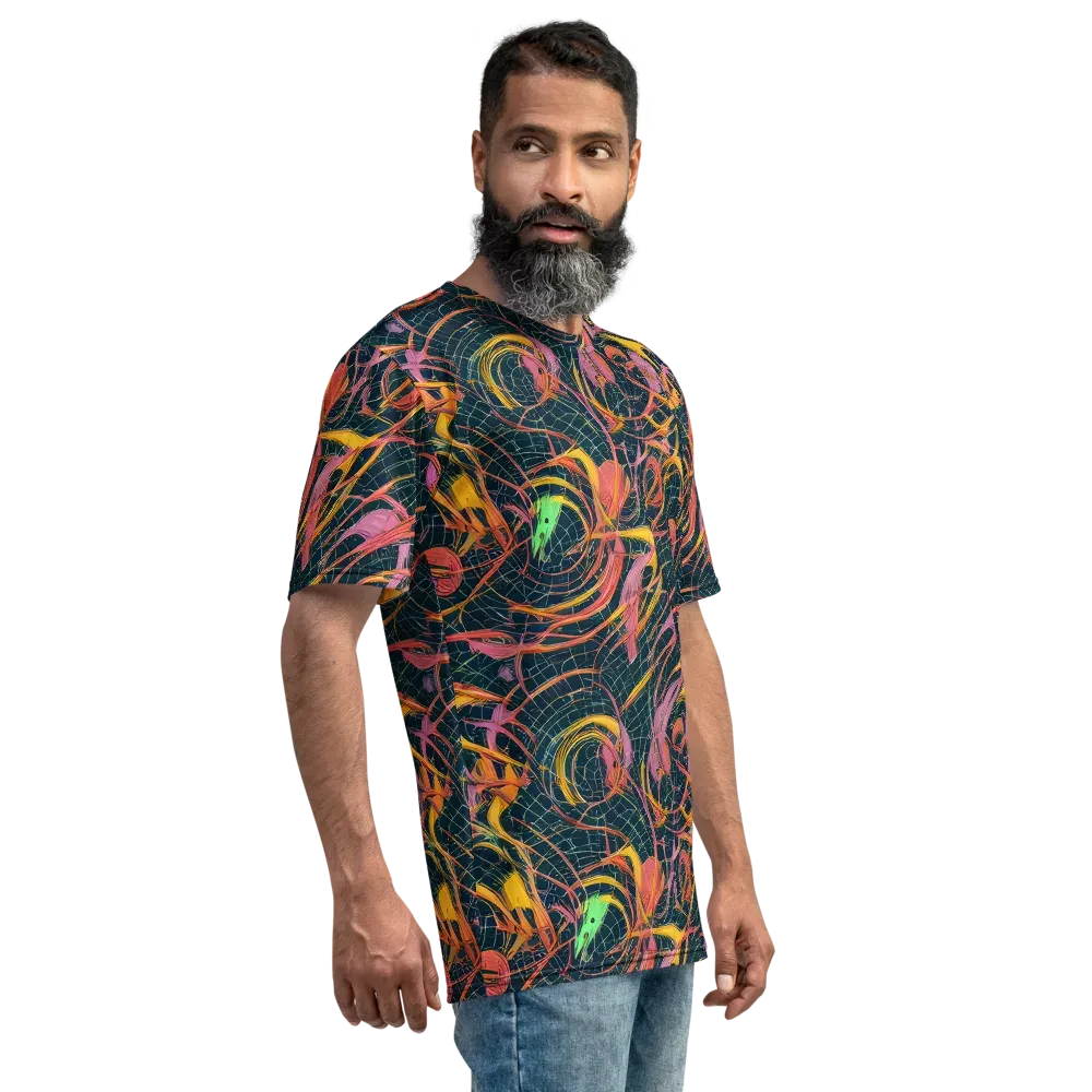 Cosmic Underbrush on Men's Crew Neck T-Shirt — Right