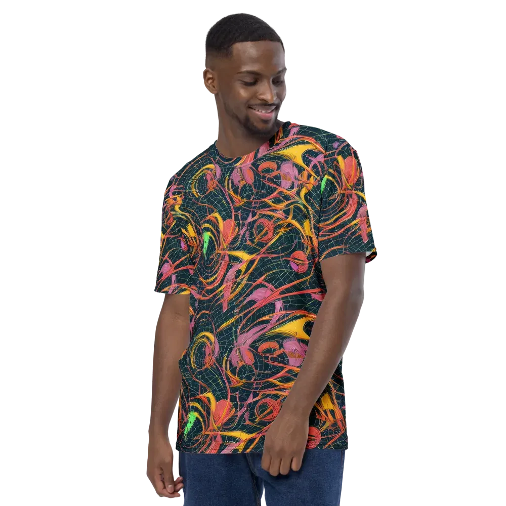 Cosmic Underbrush on Men's Crew Neck T-Shirt — Left