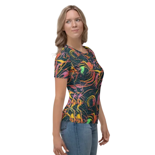 Cosmic Underbrush on a Women's Crew Neck T-Shirt