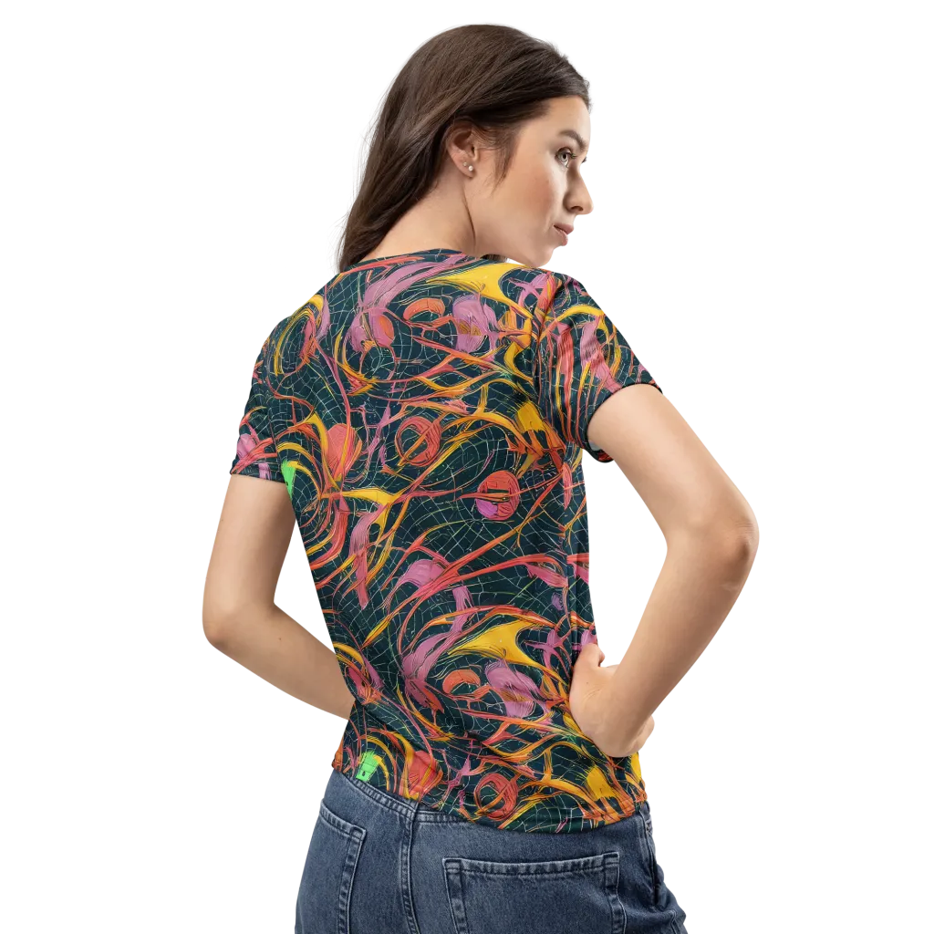 Cosmic Underbrush on Women's Crew Neck T-Shirt — Back