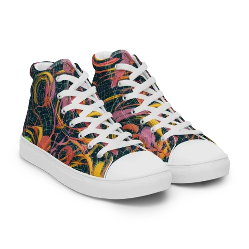Cosmic Underbrush on a Women's High Top Canvas Shoes