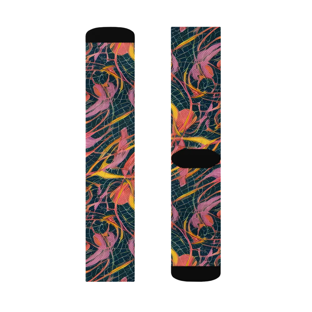 Cosmic Underbrush on Socks — Left Sock