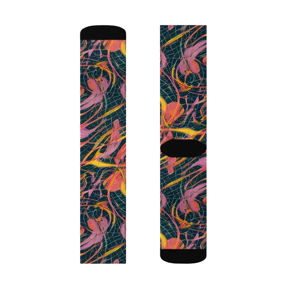 Cosmic Underbrush on Socks — Right Sock
