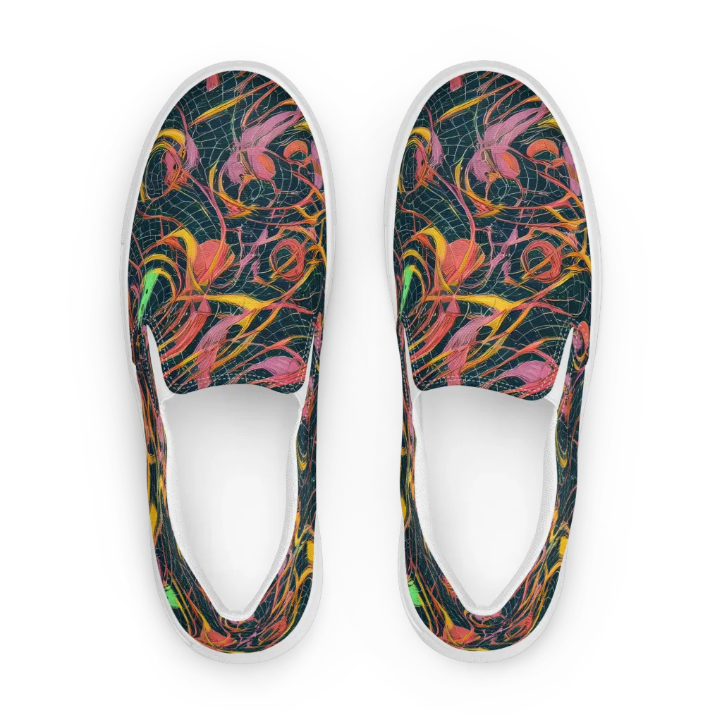 Cosmic Underbrush on Women's Slip-On Canvas Shoes — Front