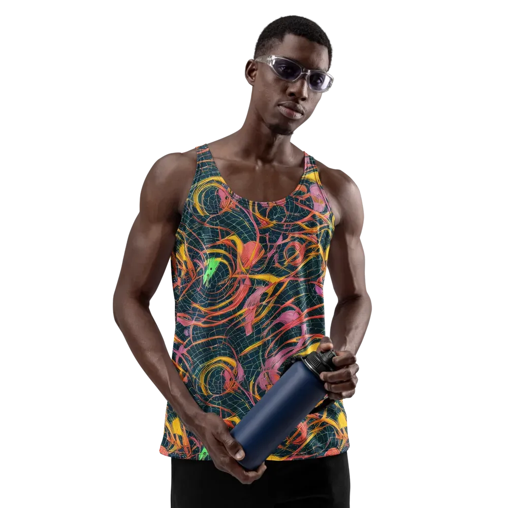 Cosmic Underbrush on Men's Tank Top — Front
