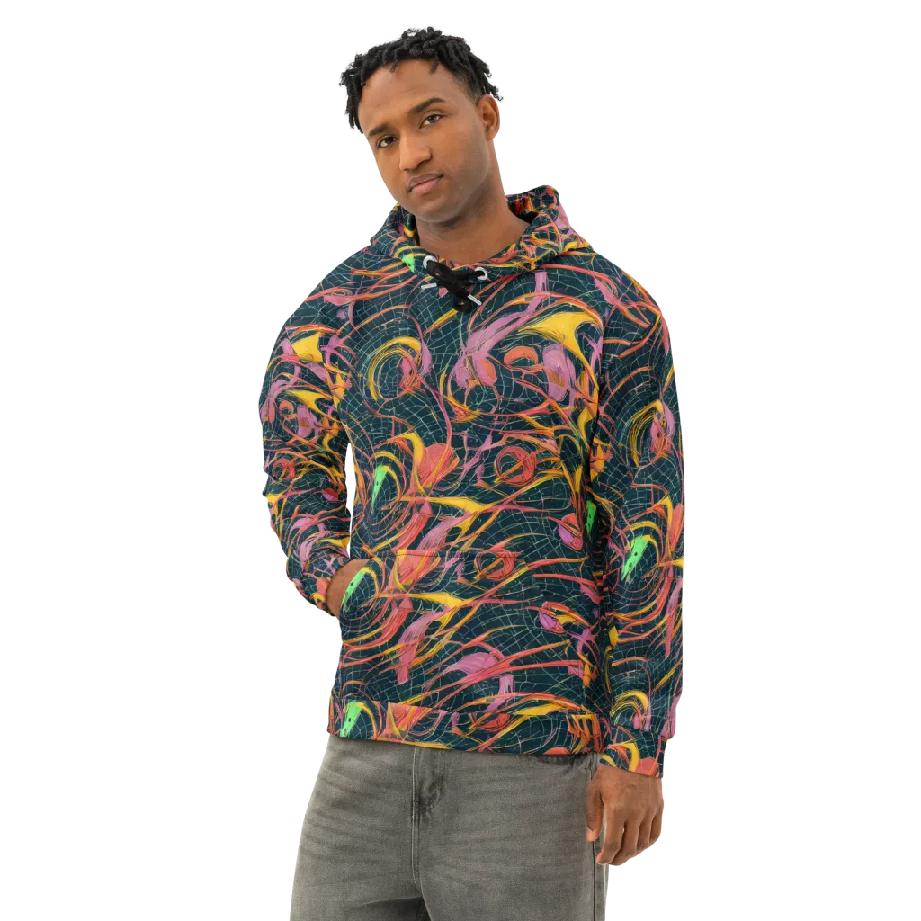 Cosmic Underbrush on Cotton Hoodie — Left Front