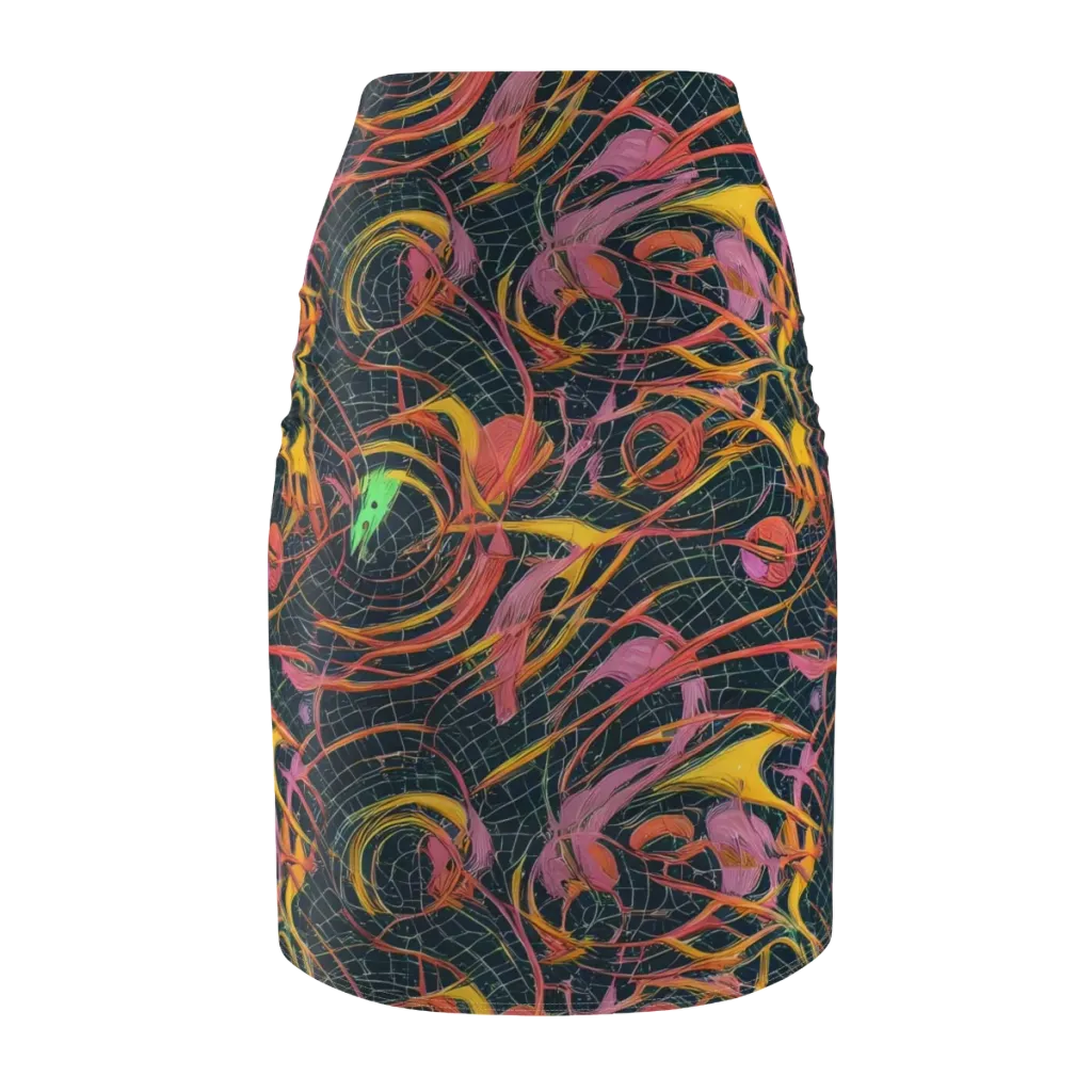Cosmic Underbrush on Pencil Skirt — Back