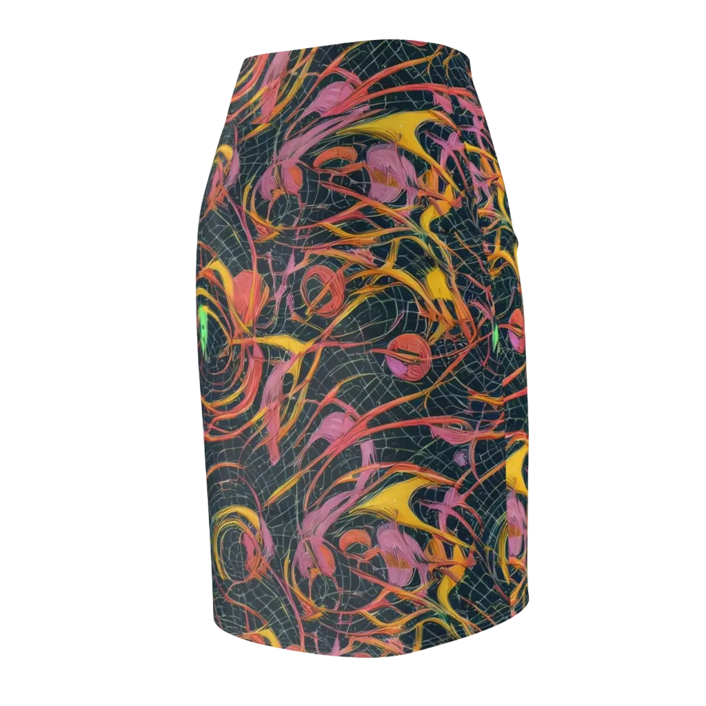 Cosmic Underbrush on Pencil Skirt — Back Side