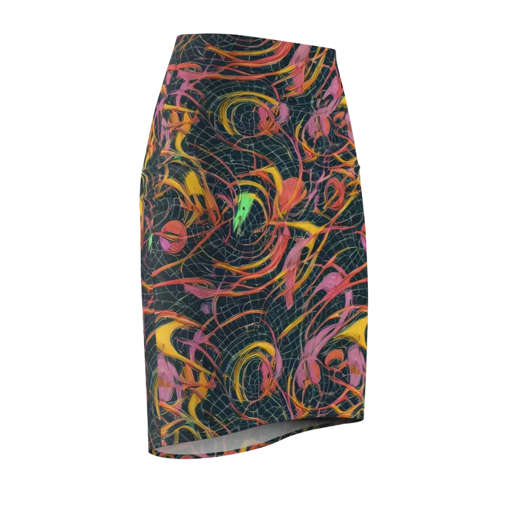 Cosmic Underbrush on Pencil Skirt — Front Side