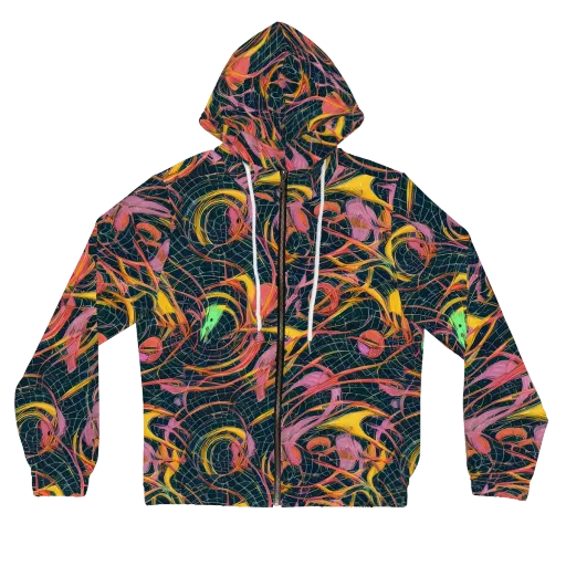 Cosmic Underbrush on a Women's Full-Zip Hoodie