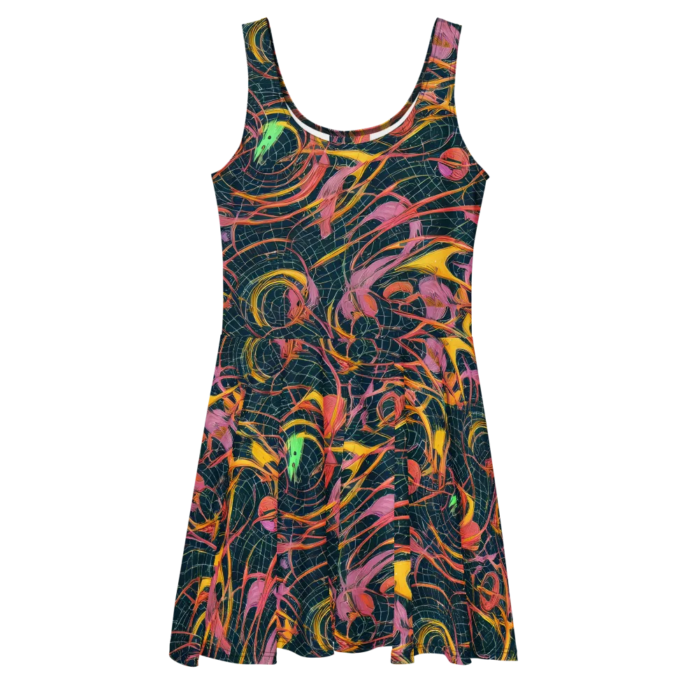 Cosmic Underbrush on Skater Dress — Front