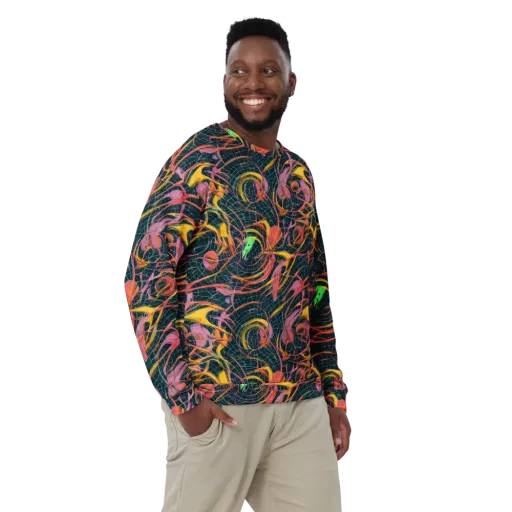 Cosmic Underbrush on a Sweatshirt