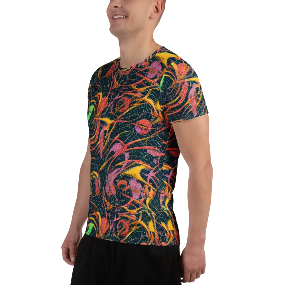 Cosmic Underbrush on Men's Athletic T-Shirt — Left