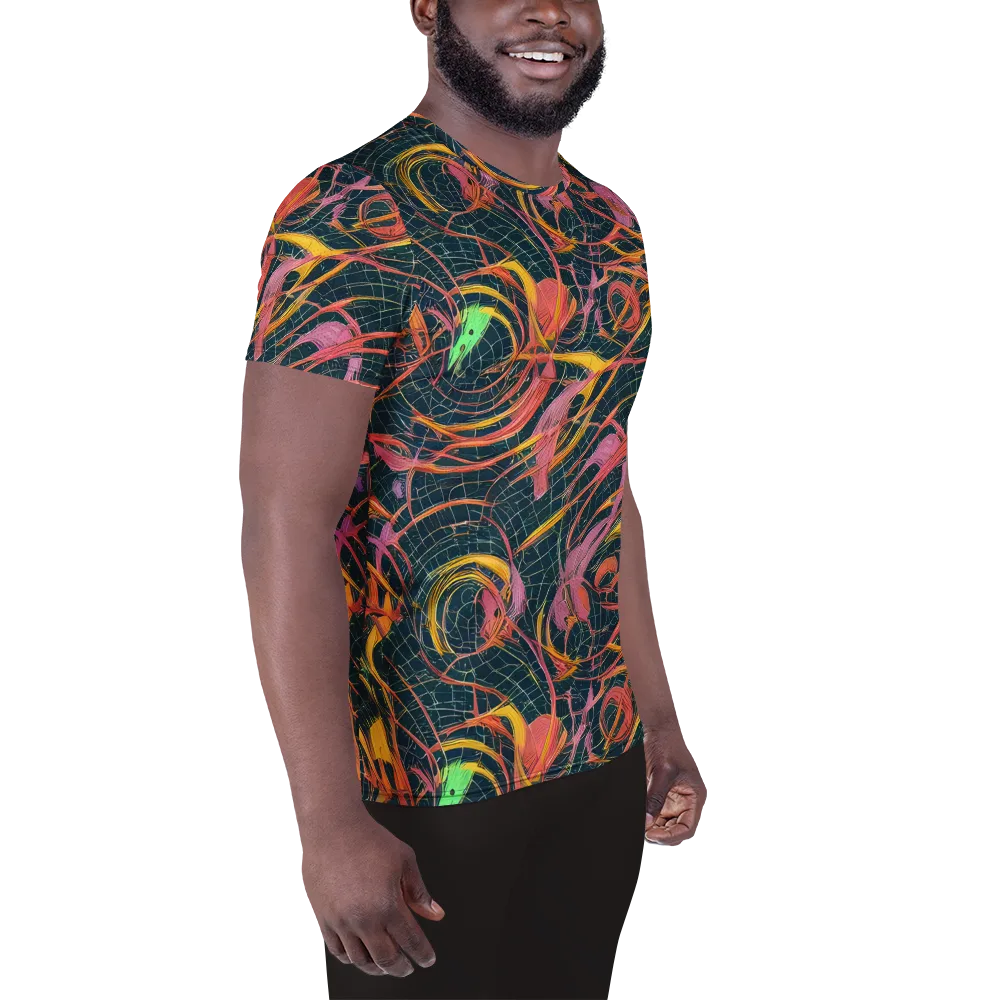 Cosmic Underbrush on Men's Athletic T-Shirt — Right