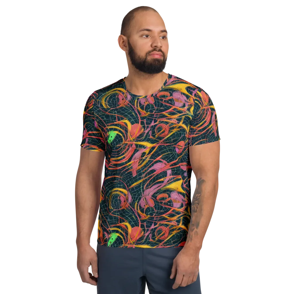 Cosmic Underbrush on Men's Athletic T-Shirt — Front
