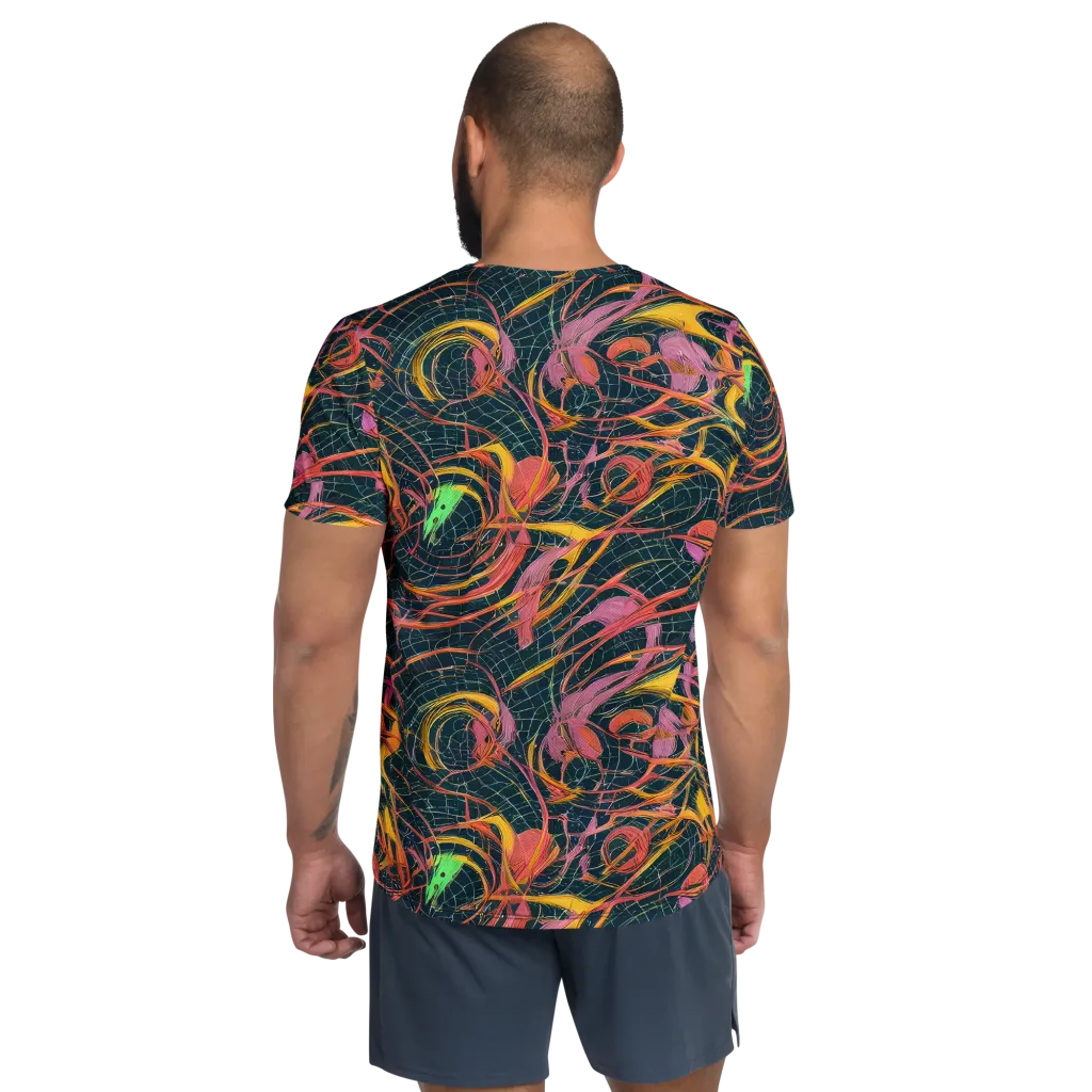 Cosmic Underbrush on Men's Athletic T-Shirt — Back