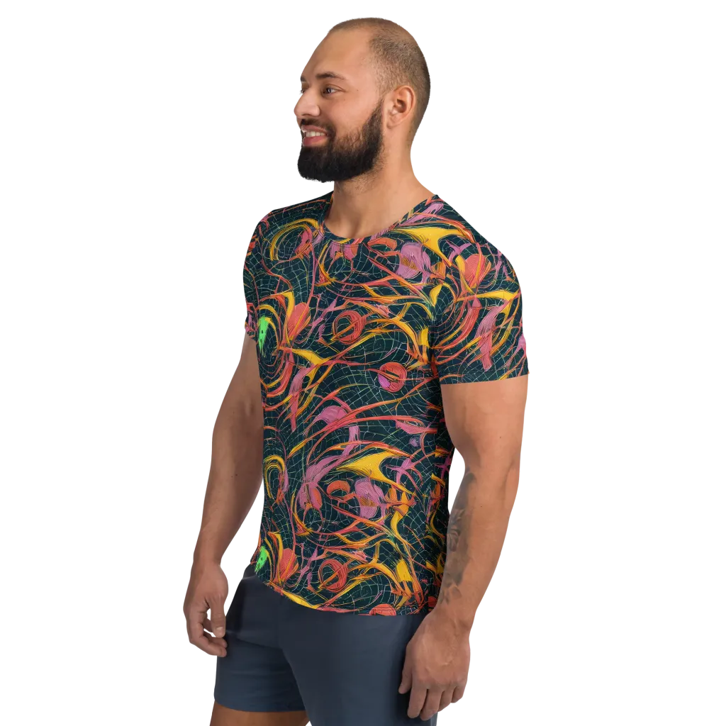 Cosmic Underbrush on Men's Athletic T-Shirt — Left