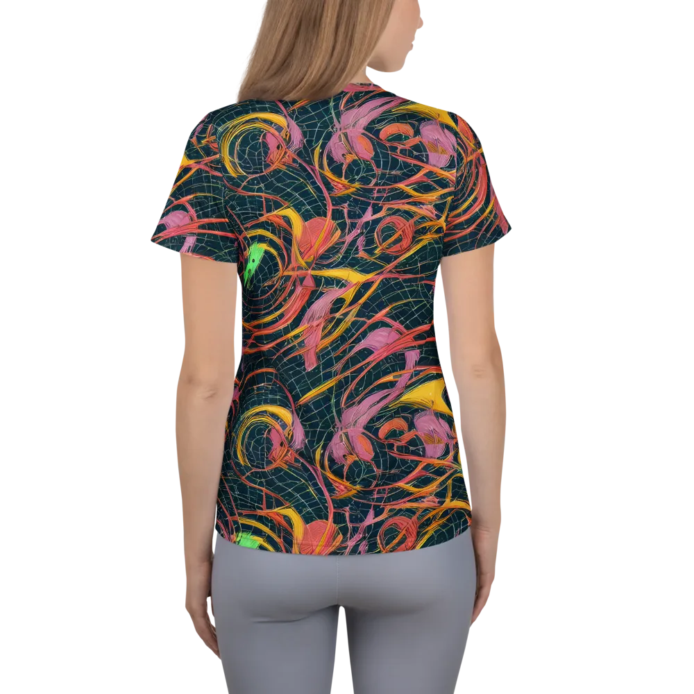 Cosmic Underbrush on Women's Athletic T-Shirt — Back