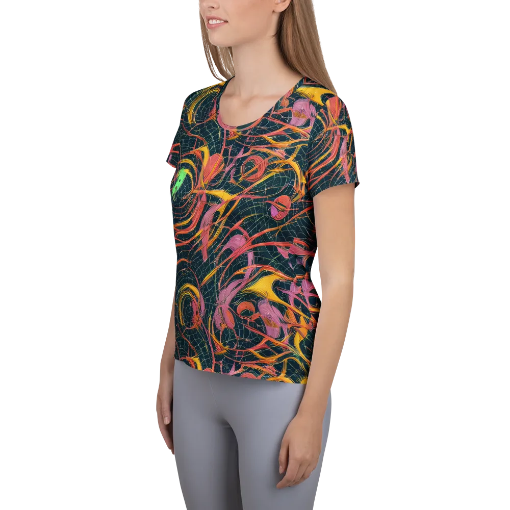 Cosmic Underbrush on Women's Athletic T-Shirt — Left