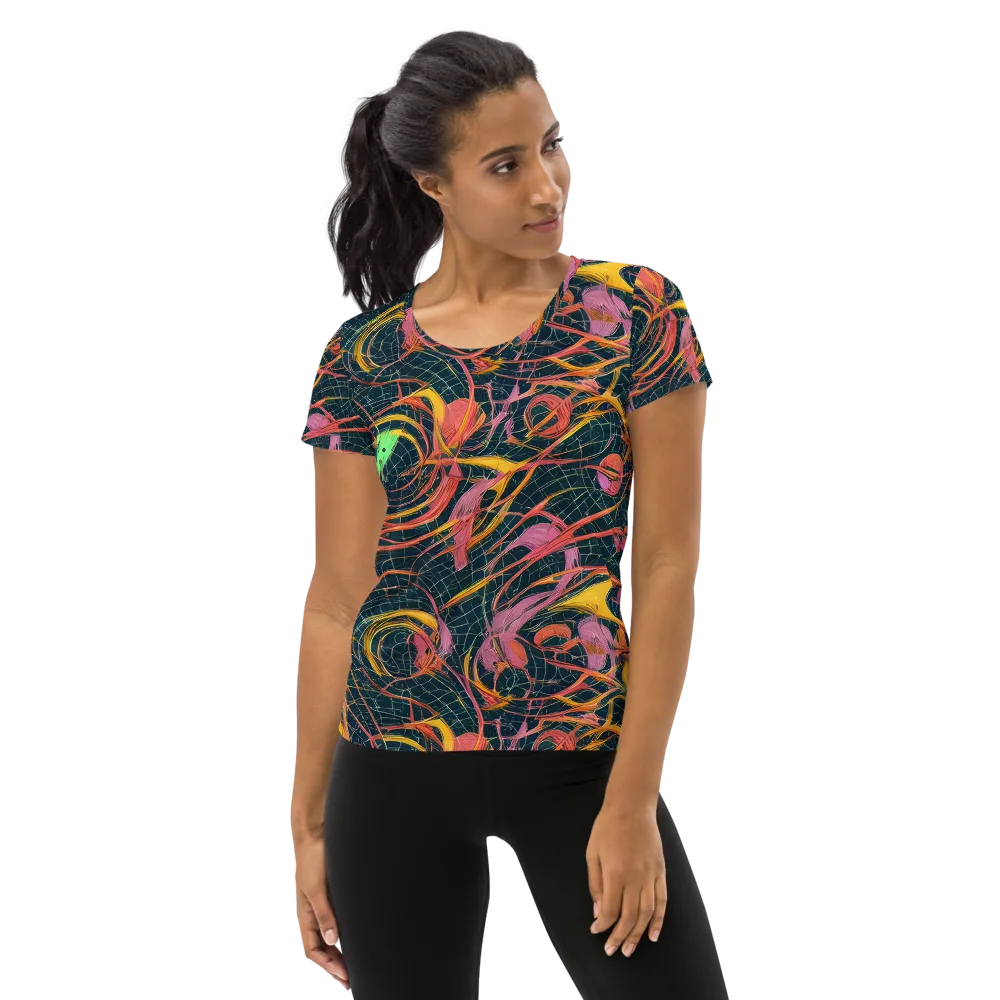 Cosmic Underbrush on Women's Athletic T-Shirt — Front