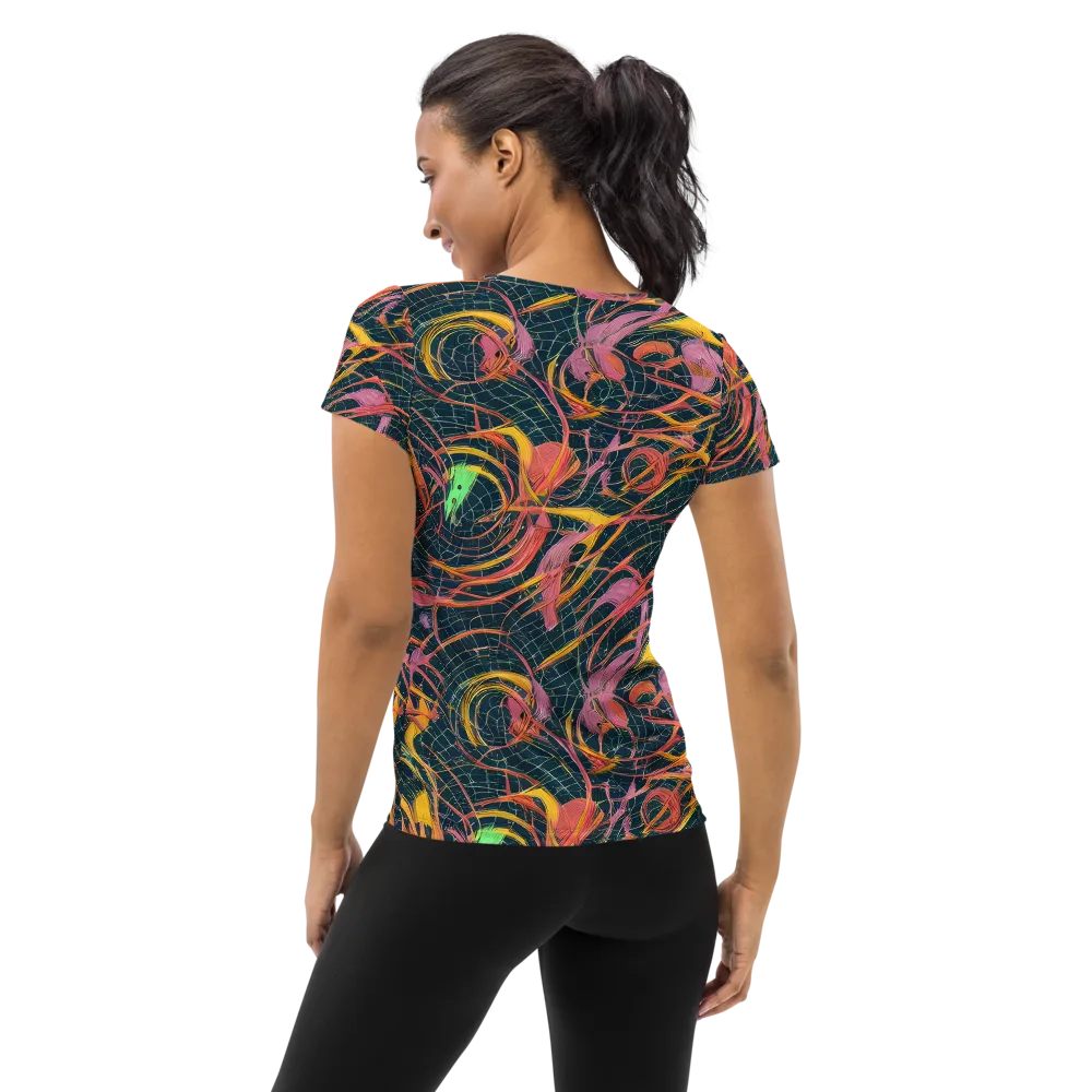 Cosmic Underbrush on Women's Athletic T-Shirt — Back