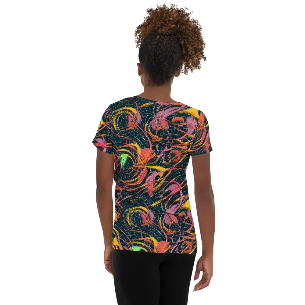 Cosmic Underbrush on Women's Athletic T-Shirt — Back