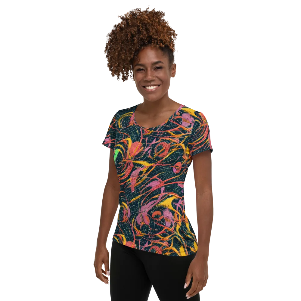 Cosmic Underbrush on Women's Athletic T-Shirt — Left