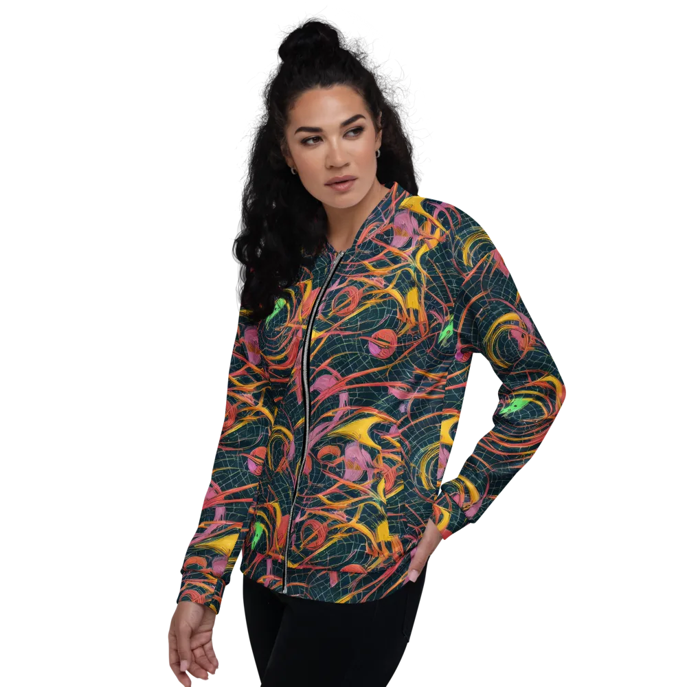 Cosmic Underbrush on Bomber Jacket — Left