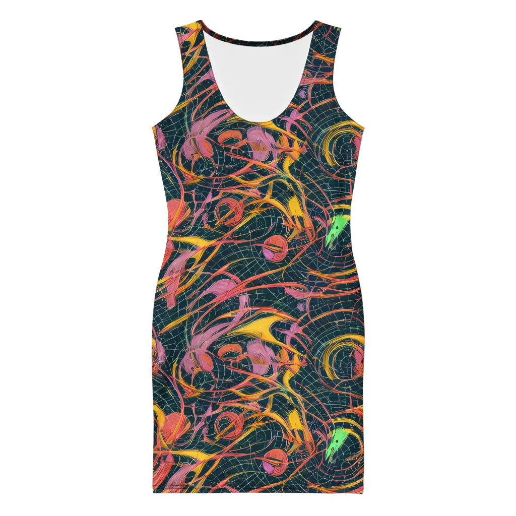 Cosmic Underbrush on Bodycon Dress — Front