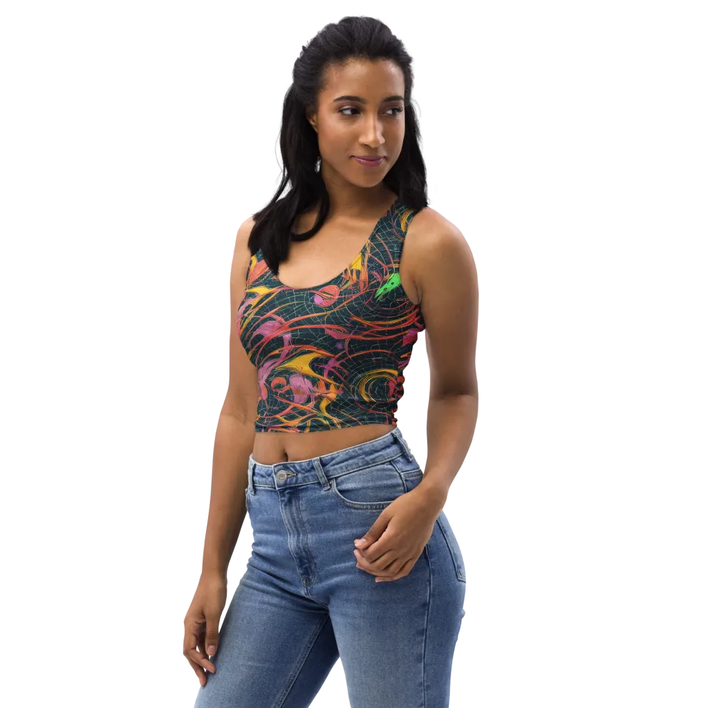 Cosmic Underbrush on Crop Top — Left Front