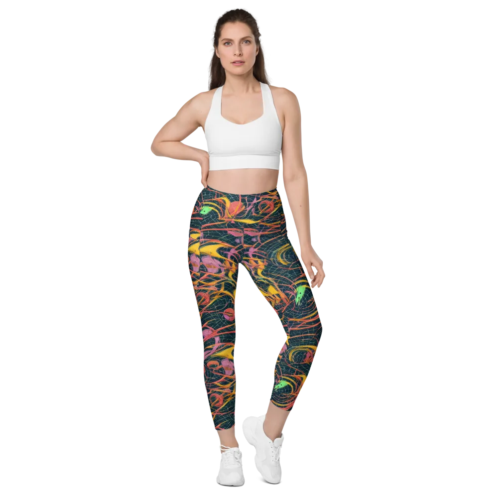 Cosmic Underbrush on Leggings with Pockets — Front