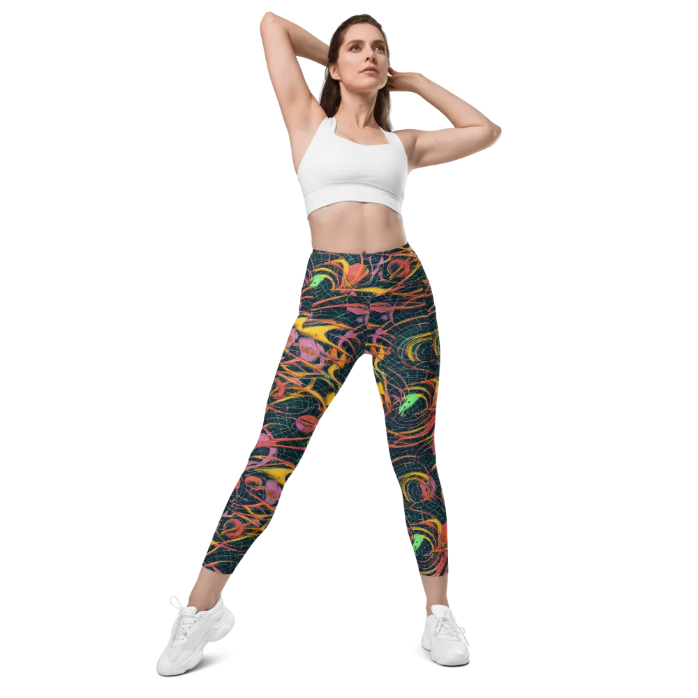 Cosmic Underbrush on Leggings with Pockets — Front