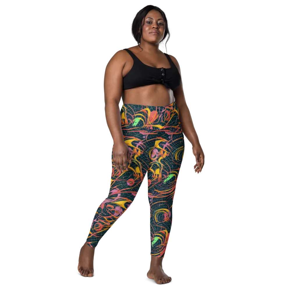 Cosmic Underbrush on Leggings with Pockets — Front