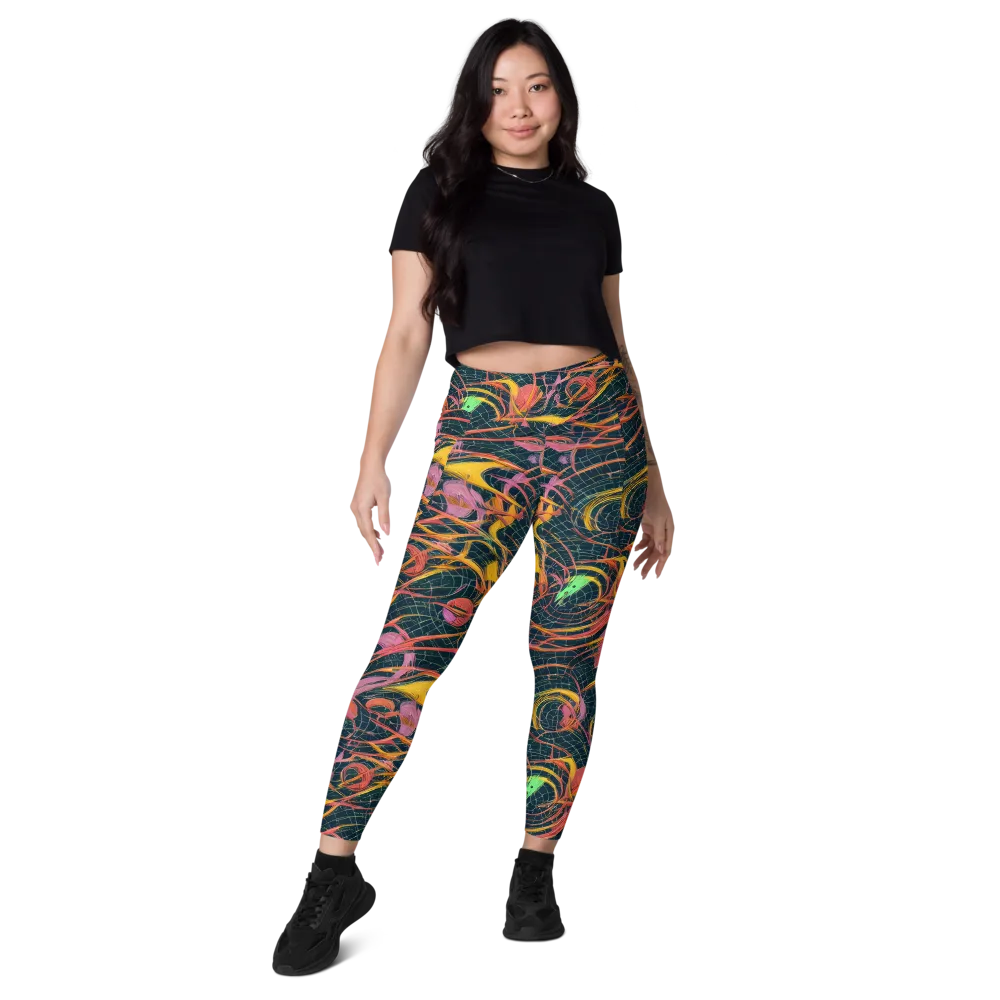 Cosmic Underbrush on Leggings with Pockets — Front