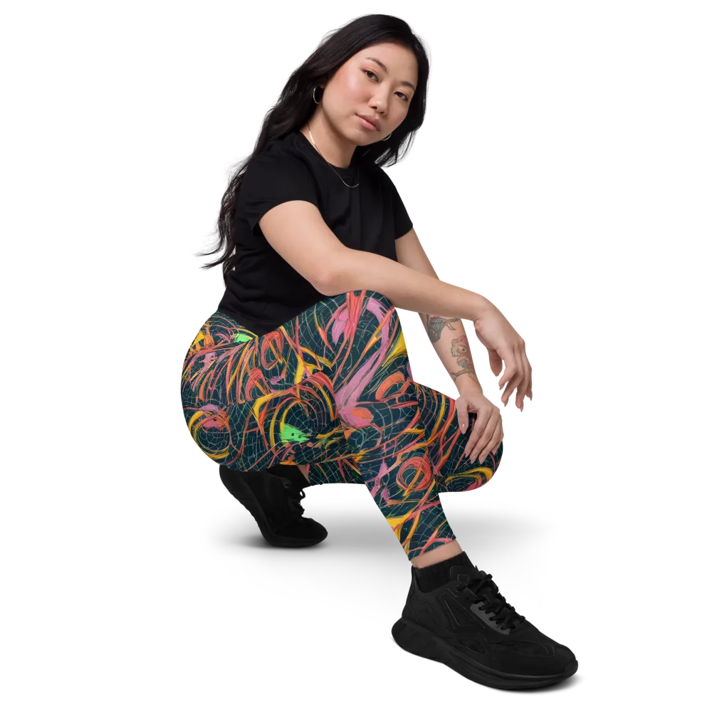 Cosmic Underbrush on Leggings with Pockets — Right Front