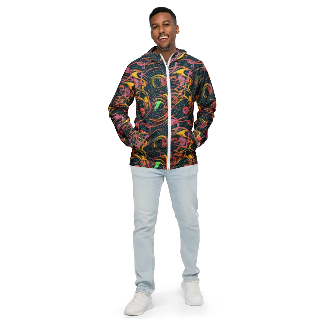 Cosmic Underbrush on Men's Windbreaker — Front