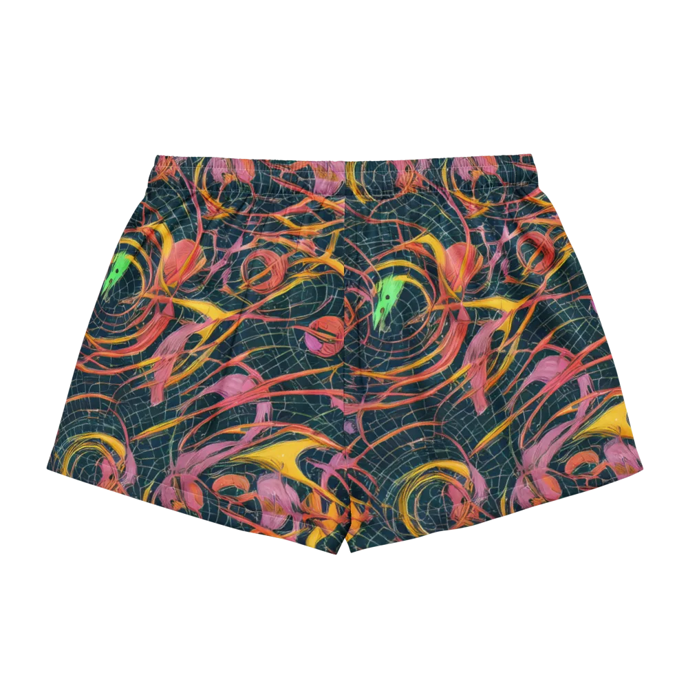 Cosmic Underbrush on Women's Pajama Shorts — Back