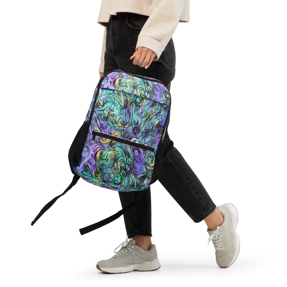 Dreamwave Botanica on Utility Backpack — Front