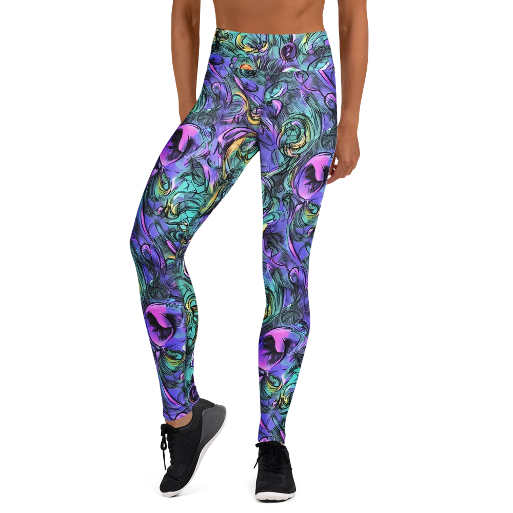 Dreamwave Botanica on Yoga Leggings — Front