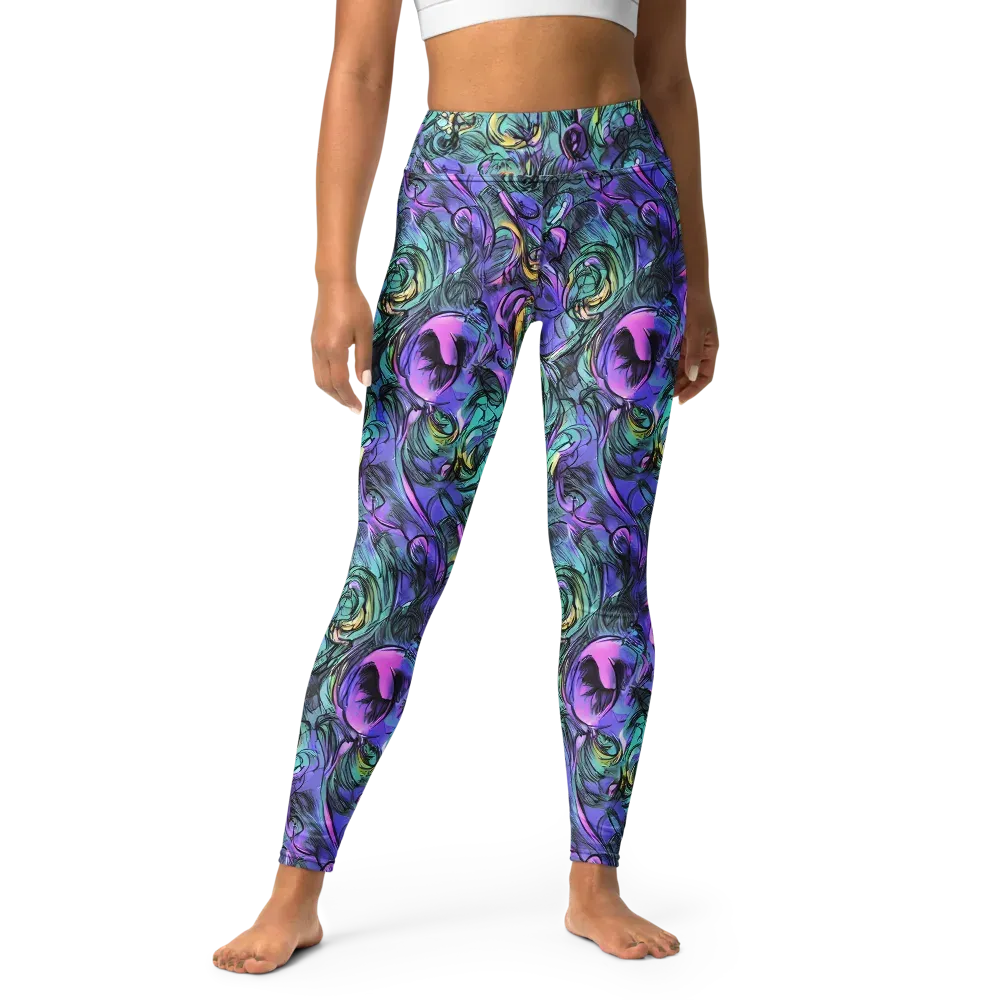 Dreamwave Botanica on Yoga Leggings — Front
