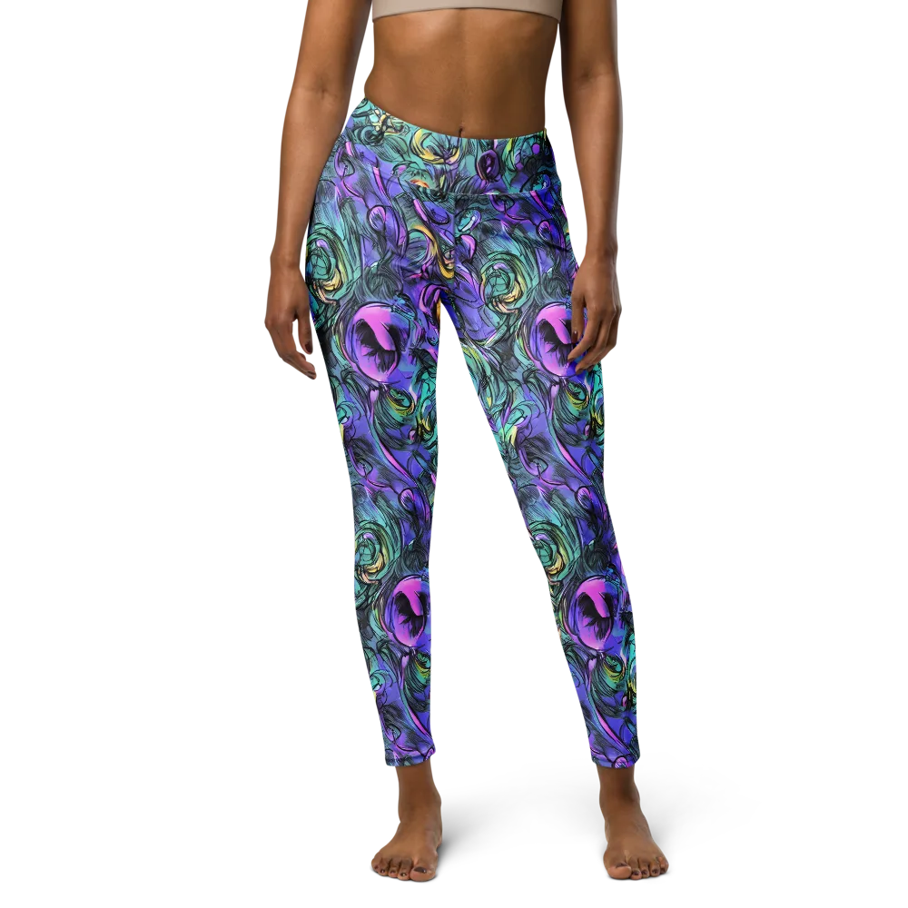 Dreamwave Botanica on Yoga Leggings — Front