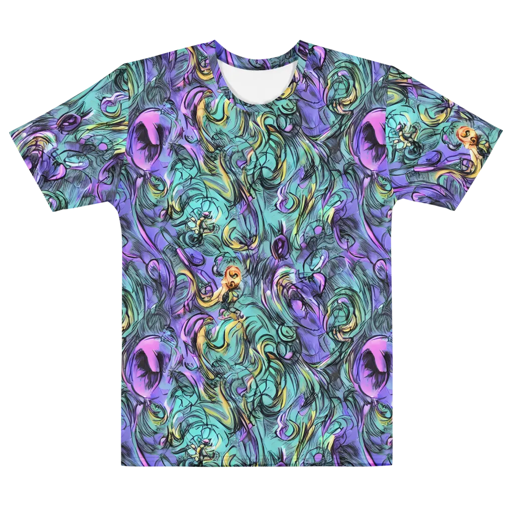 Dreamwave Botanica on Men's Cotton Crew Neck T-Shirt — Front
