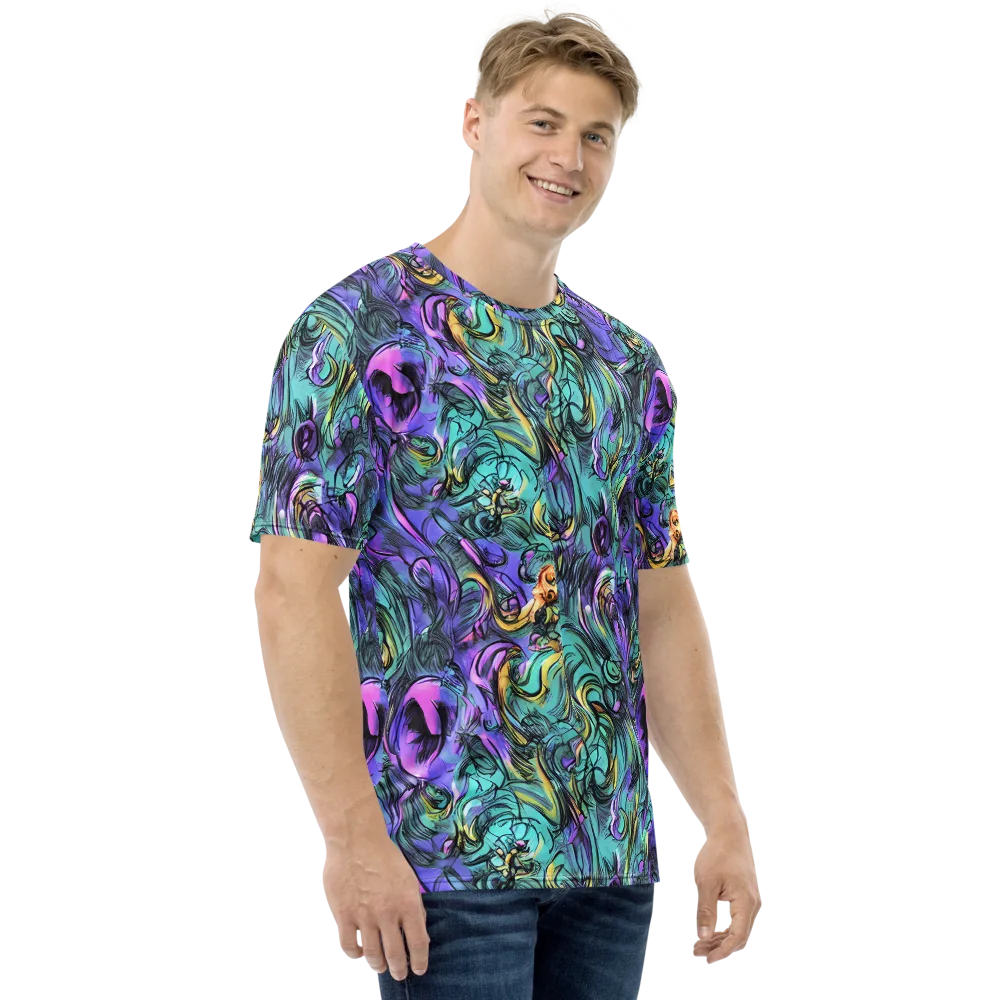 Dreamwave Botanica on Men's Crew Neck T-Shirt — Right