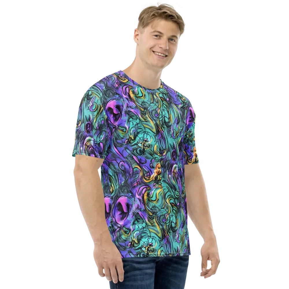 Dreamwave Botanica on Men's Crew Neck T-Shirt — Right